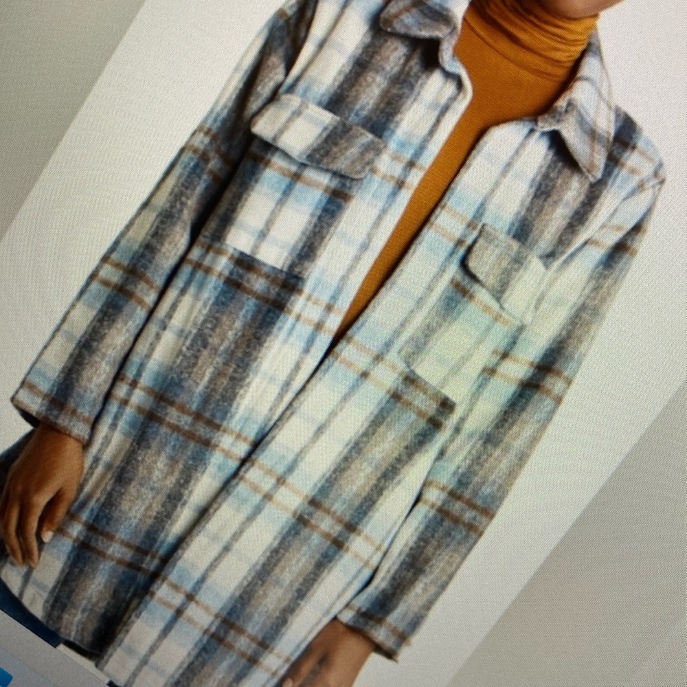Light blue flannel jacket - like new!